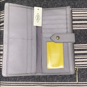 Grey Fossil Laine Clutch